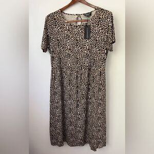 Wednesday’s Girl Maternity Dress cheetah Leopard Print NWT Size 14 NEW